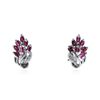Image 1 : 14KT White Gold 0.80 ctw Ruby and Diamond Earrings