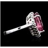 Image 3 : 14KT White Gold 7.56 ctw Pink Spinel and Diamond Ring