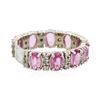 Image 2 : 14KT White Gold 1.48 ctw Pink Sapphire and Diamond Ring