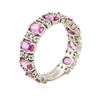 Image 3 : 14KT White Gold 1.48 ctw Pink Sapphire and Diamond Ring