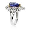 Image 3 : 14KT White and Yellow Gold 6.89 ctw Tanzanite and Diamond Ring