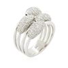 Image 3 : 14KT White Gold 0.59 ctw Diamond Ring