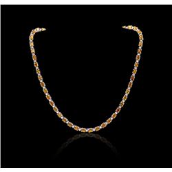 14KT White Gold 20.00 ctw Tourmaline and Diamond Necklace