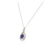 Image 3 : 14KT White Gold 3.14 ctw Tanzanite and Diamond Pendant With Chain