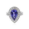 Image 1 : 14KT White Gold 4.26 ctw Tanzanite and Diamond Ring