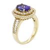 Image 3 : 14KT Yellow Gold 1.80 ctw Tanzanite and Diamond Ring