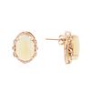Image 2 : 14KT Rose Gold 7.00 ctw Opal and Diamond Earrings