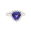 Image 1 : 14KT White Gold 2.36 ctw Tanzanite and Diamond Ring