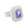 Image 2 : 14KT White Gold 2.74 ctw Tanzanite and Diamond Ring