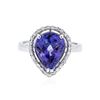 Image 1 : 14KT White Gold 3.76 ctw Tanzanite and Diamond Ring