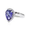 Image 2 : 14KT White Gold 3.76 ctw Tanzanite and Diamond Ring