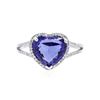 Image 1 : 14KT White Gold 3.07 ctw Tanzanite and Diamond Ring