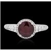 Image 1 : 18KT White Gold 1.63 ctw Ruby and Diamond Ring