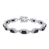 Image 1 : 14KT White Gold 8.95 ctw Sapphire and Diamond Bracelet