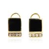 Image 1 : 14KT Yellow Gold 1.90 ctw Black Onyx and Diamond Earrings