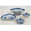 Image 1 : An Early 19th Century Comport, transfer printed Chinese pagodas, possibly Spode, a matching heart...