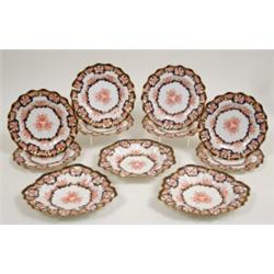 A Royal Crown Derby Dessert Service, decorated floral sprays, with gilt highlights (11) £ 80 - 12...