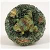 Image 1 : A Palissy Style Dish, decorated a toad, butterfly and insects on a moss ground, impressed Jose A...
