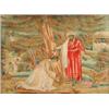Image 1 : A Regency Silkwork picture, of two figures 48 x 67 cm £ 400 - 500...