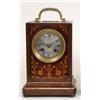 Image 1 : A Late 19th Century French Mantle Clock, the silvered dial with Roman numerals, fitted an 8 day m...