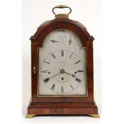 A Late 18th Century/Early 19th Century Bracket Clock, the arched silvered dial signed "S & C Joyc...