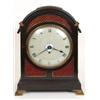Image 1 : A Late 18th/Early 19th Century Bracket Clock, the convex painted dial with subsidiary alarm dial...