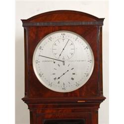 A 19th Century Regulator Longcase Clock, the circular silvered dial signed "SIMMONS COLEMAN Stt L...