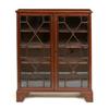 Image 1 : A Late 19th Century Mahogany Bookcase, having a pair of astragal bar glazed doors, enclosing adju...