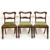 Image 2 : A Set of Six William IV Faux Rosewood Dining Chairs, with carved splats and crest rails, upholste...