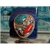 Image 1 : Beautiful Hand Made Native American Sterling Belt Buckle-Turquoise, Coral, Hawk Talon