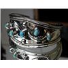 Image 2 : Sterling Silver & Robin Egg Color Turquoise Native American Cuff Bracelet-"POPPI"