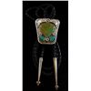 Image 1 : Heavy Sterling Silver & Ajax Turquoise Bolo wih Sterling Tips-"POPPI"