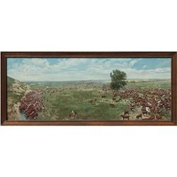 Rare William Henry Jackson 1902 JA Ranch Roundup Lithograph