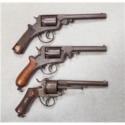 Lot of 3 mid-19th Century Revolvers