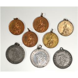 Lot of 8 S.F. Cody Wild West Commemorative Medals