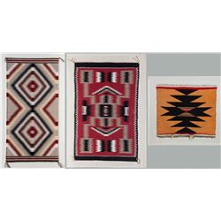 Three Navajo Weaving Samplers