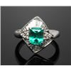 Image 1 : #1 PLATINUM 900 EMERALD 1.25ct. & 26 SIDE DIAMONDS