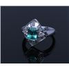 Image 2 : #1 PLATINUM 900 EMERALD 1.25ct. & 26 SIDE DIAMONDS
