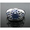 Image 1 : #3 STERLING SILVER SAPPHIRE 4.0cT & 0.60ct. MEN'S