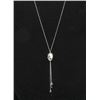 Image 1 : $6 14K GOLD DIAMOND 0.10ct DROP NECKLACE
