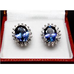 $7 14K GOLD TANZANITE 4.90ct & DIAMOND 0.44ct