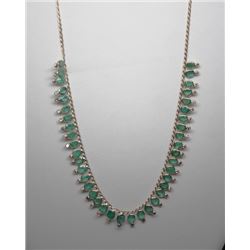 #8 10K GOLD EMERALD 26.05ct & 40 SIDE DIAMONDS