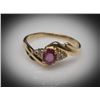 Image 1 : #18 18K GOLD RUBY 0.43ct & DIAMOND 0.06ct RING