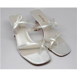 SATIN PARTY HIGH HEEL DRESS SHOES SIZE 7.5 B