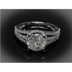 #27 14K GOLD DIAMOND 2.01ct & 118 SIDE DIAMONDS.