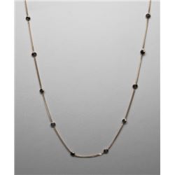 #28 10K GOLD BLACK DIAMOND 2.0ct NECKLACE