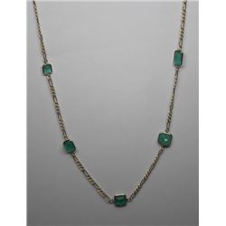 #34 10K GOLD EMERALD 5.60ct NECKLACE