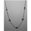 Image 1 : #34 10K GOLD EMERALD 5.60ct NECKLACE