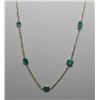 Image 2 : #34 10K GOLD EMERALD 5.60ct NECKLACE