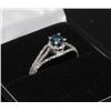 Image 2 : #35 14K GOLD BLUE DIAMOND 0.34ct & 110 SIDE WHITE